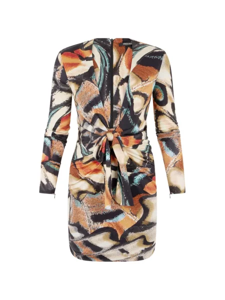 Rochie mini Roberto Cavalli cu imagine portocaliu