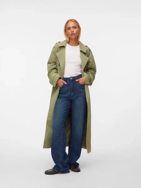 VERO MODA Prechodný kabát VMCHLOE olivová