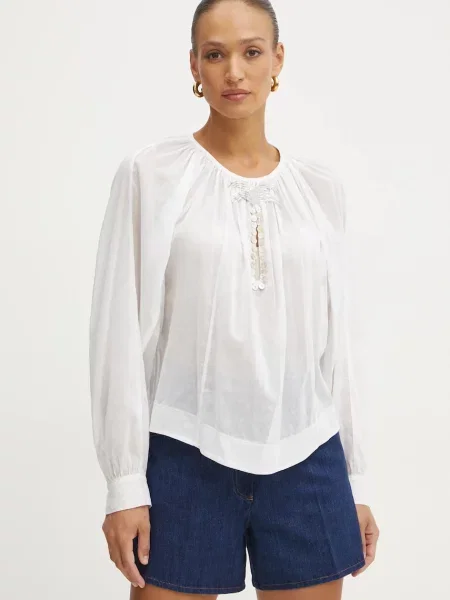 Forte Forte cămașă femei cu imprimeu shirt alb