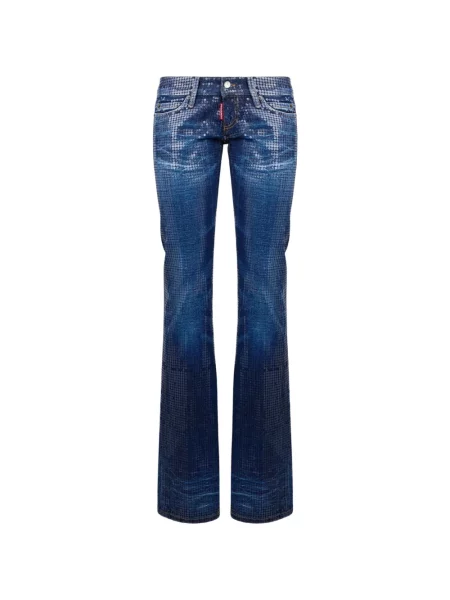 Blugi Dsquared2 cu paiete albastru