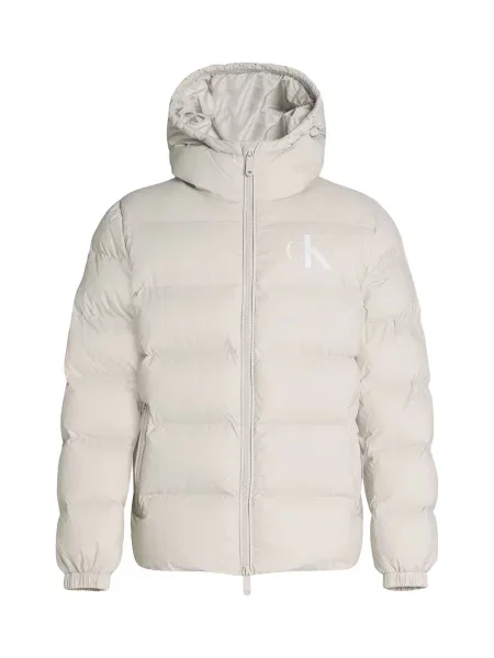 Calvin Klein Jeans Geacă de primăvară-toamnă alb / alb lână bej