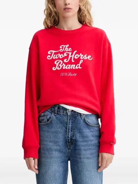 Curea Levi's® cu broderie cu cataramă cu dungi albastru