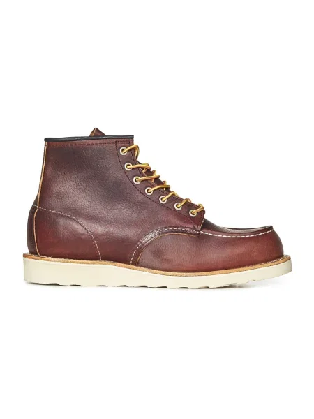Red Wing buty skórzane Moc Toe bordowy czerwone