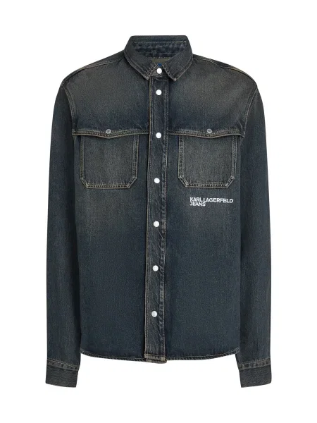 KARL LAGERFELD JEANS Košulja tamno plava bijela