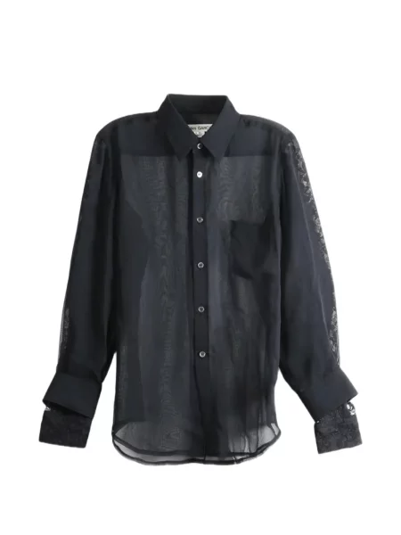 Cămașă Comme Des Garçons din dantelă negru