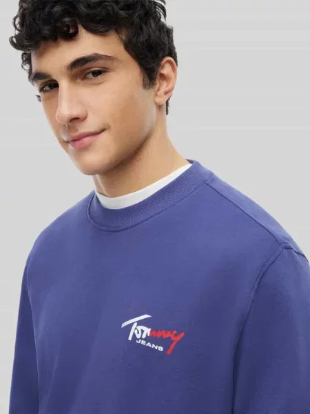 Bluza dresowa z czystej bawełny krój regular fit Tommy Jeans