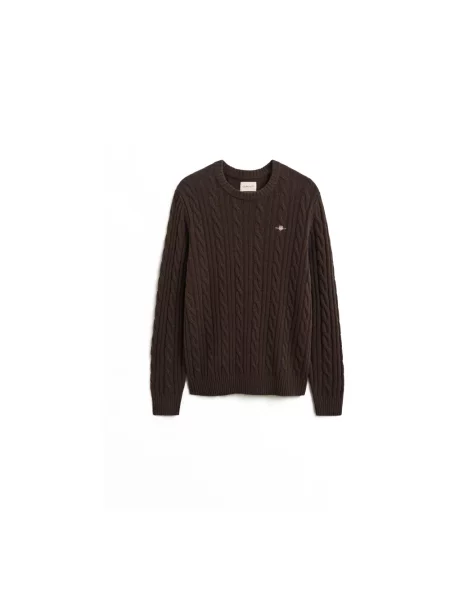 Sweter Gant wełniany brązowy