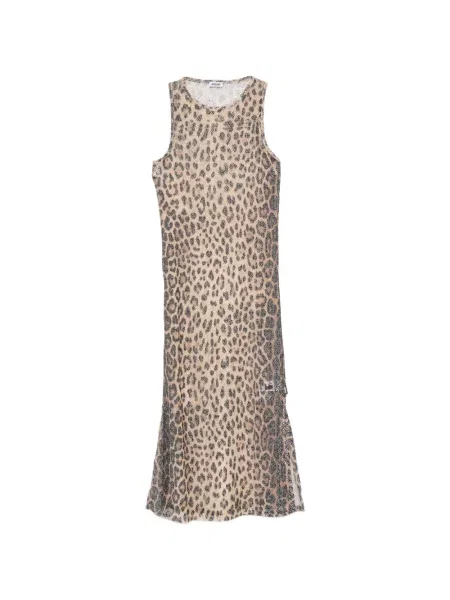 Rochie midi Moschino cu imagine cu model leopard