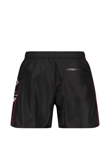Slip de baie Iceberg cu imagine negru
