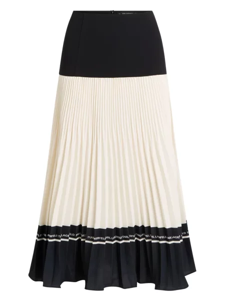 Fusta plisata Karl Lagerfeld plisată până la genunchi negru