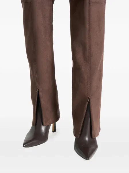 Pantaloni Manière De Voir din piele de căprioară maro