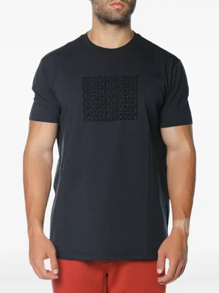 Tricou Armani Exchange cu imagine albastru