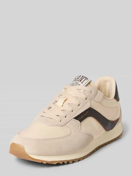 Sneakersy z mieszanki skóry z detalem z logo model Beja' Gant beżowe