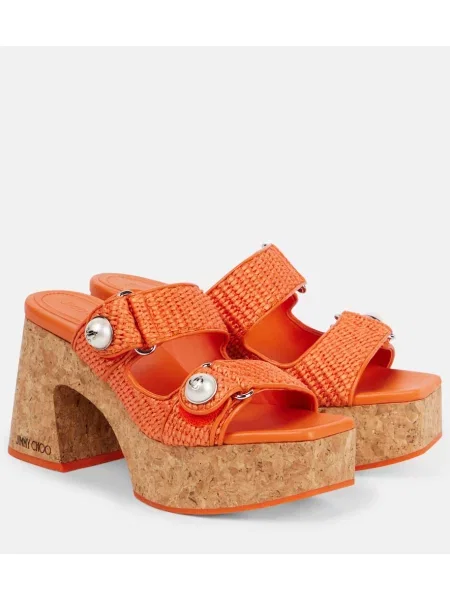 Mules Jimmy Choo s platformo oranžna