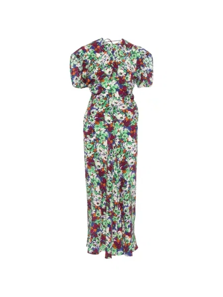 Rochie midi Marni cu model floral cu imagine verde