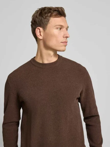 Sweter z dzianiny z prążkowanymi wykończeniami Jake*s Studio Men