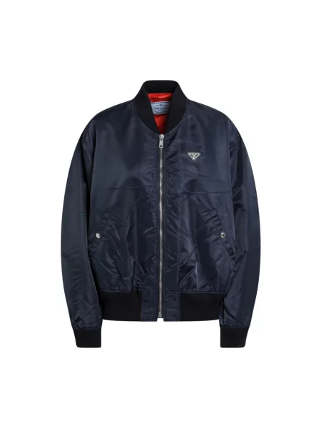 Kurtka bomber Prada z twillu niebieski