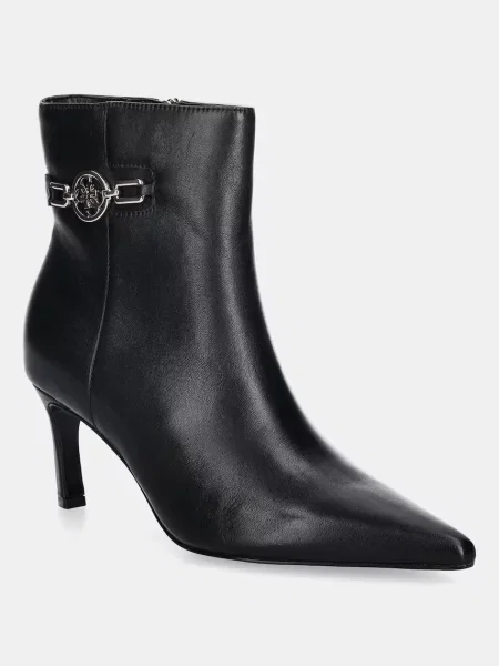 Кожени боти Guess PAISLIE с тънък FLFPAI черно