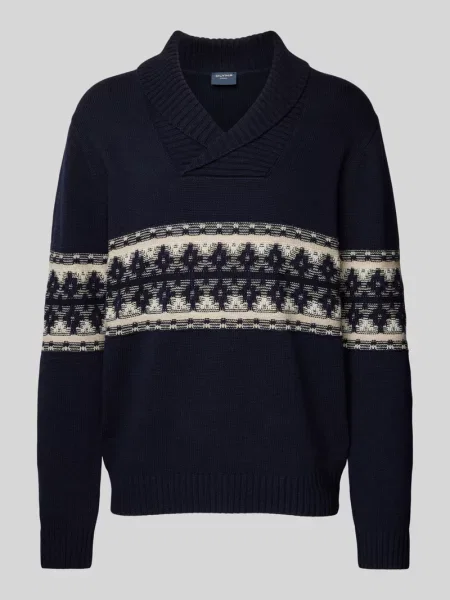 Olymp Sweter blau granatowy