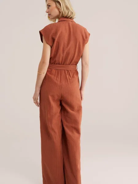 WE Fashion Kombinezon smeđa / hrđavo crvena