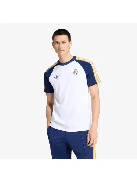 Тениска adidas Real Madrid Originals T-Shirt White/ Dark Blue XXL бяло