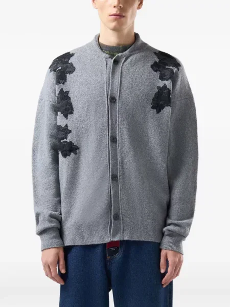 Cardigan Gcds cu model floral gri