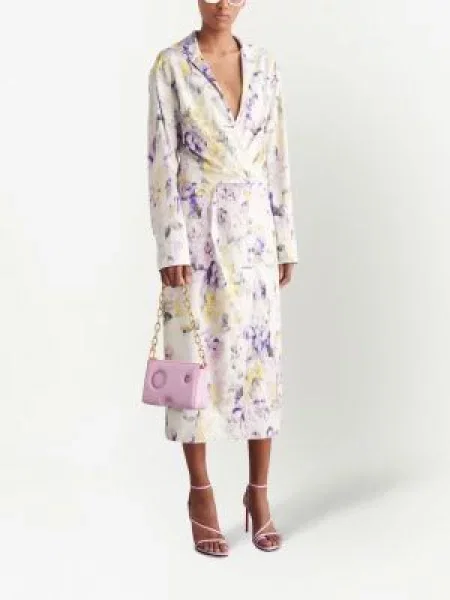 Geantă de mână Off-white din piele alb