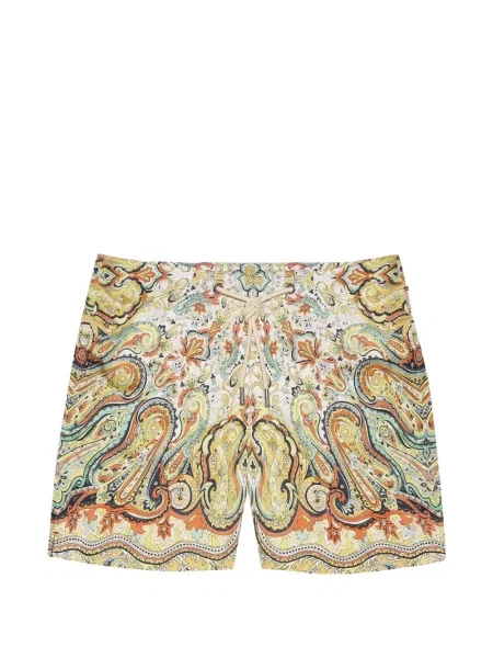 Slip de baie Orlebar Brown cu imagine cu model paisley maro