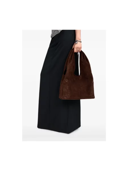 Torebka Maison Margiela zamszowa brązowa