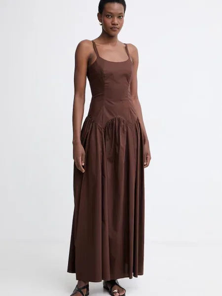 Twinset rochie de vară din cu maro