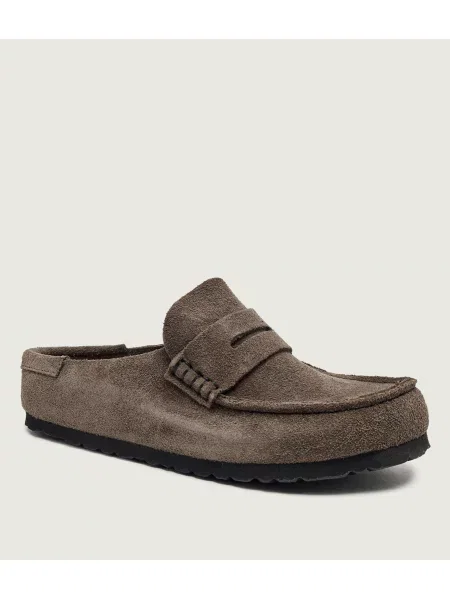Birkenstock Mules încălțăminte Naples Wrapped | piele întoarsă | narrow fit maro