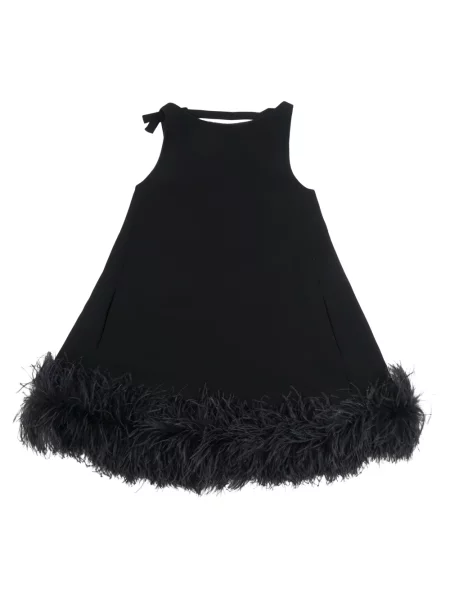 Lniana sukienka lniana Valentino czarna