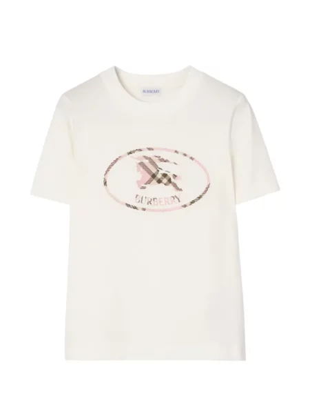 Tricou Burberry în carouri alb
