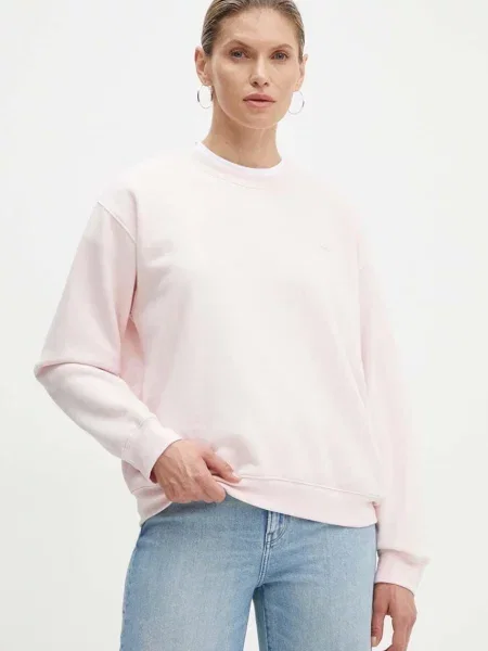 Bluza z prążkowanymi wykończeniami Levi's różowa