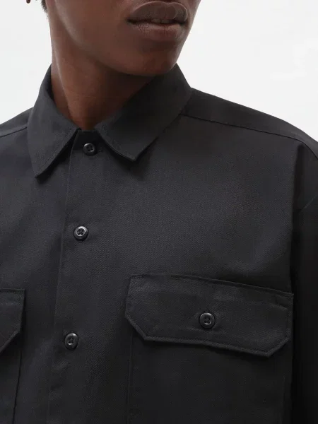 Рубашка Dickies с коротким рукавом в деловом стиле черная