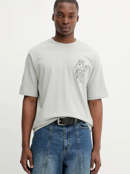Тениска Desigual DERBY MICKEY с десен сиво