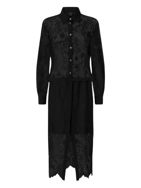 Rochie maxi Pinko din dantelă de costum negru