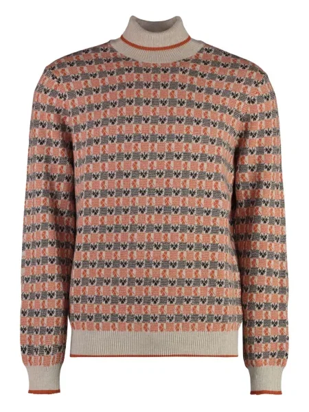 Pulover Malo cu imprimeu geometric portocaliu
