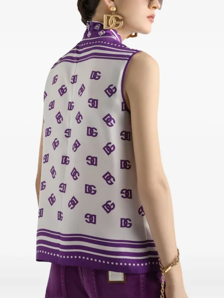 Cămașă Dolce & Gabbana de mătase alb