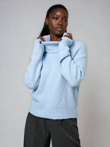 Класичний гольф із домішкою вовни синій