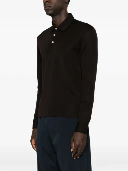 Lung tricou polo The Row maro
