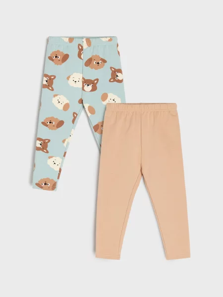 Sinsay legíny s motivem pejsků 2 pack zelená