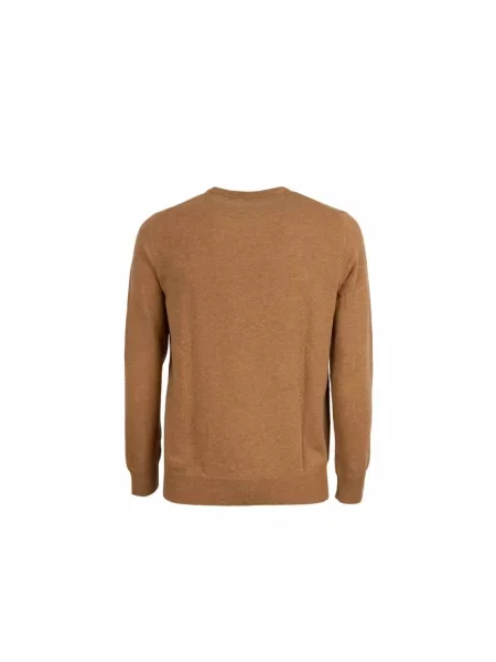 Sweter Polo Ralph Lauren wełniany z długim rękawem brązowy