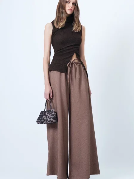 Trend Alaçatı Stili Pantaloni maro