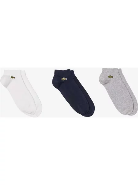 Skarpety Lacoste Sport Short biało-granatowy-szare 3 pary białe