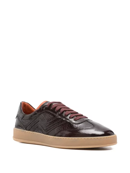 Sneakerși Missoni din piele maro