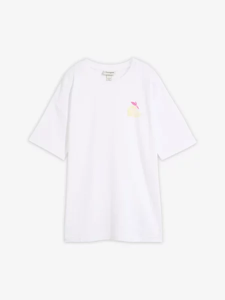 T-shirt oversize z czystej bawełny organicznej biała