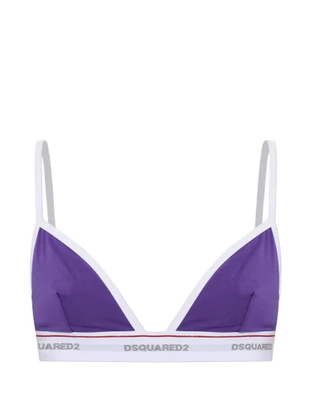 Sutien triunghi Dsquared2 cu autograf violet