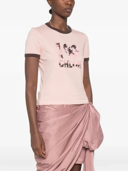Tricou Chloé cu imagine roz