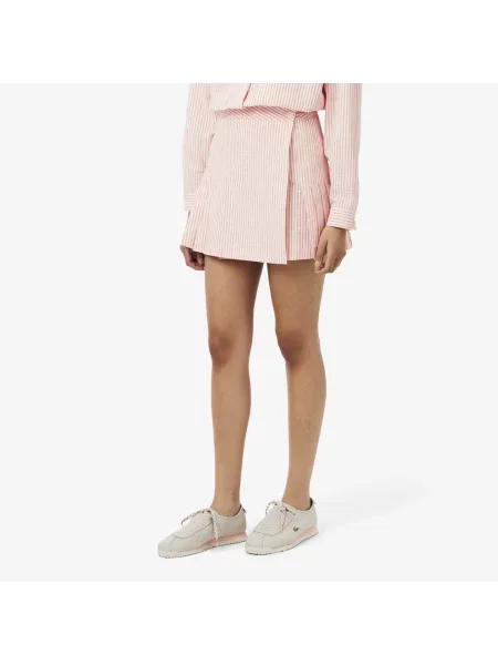 Lacoste Spódnica W Paski różowa